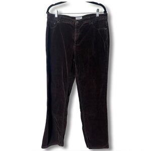 Charter Club Pant Shop Classic Fit Corduroy Straight Leg Brown Pants Sz 14
